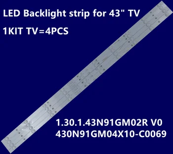 10 комплект светодиодной подсветки для Ph ilco PH43N91 PH43N91DSGW 430N91GM04X10-C0069 1.30.1.43N91GM02R V0