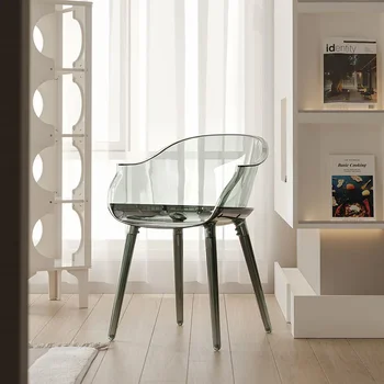 Красивые скандинавские обеденные стулья Современная кухня Эргономичные стулья для гостиной Прозрачные протираемые Sillas Мебель для дома Напольный стул
