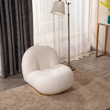 Металлический диван с круглыми ножками Европейское кресло для отдыха Одноместный диван в стиле минималиста Relax Маленькие диваны Salas Y Мебель для гостиной Muebles
