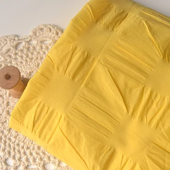 один метр Высококачественная хлопчатобумажная ткань Процесс солевой усадки tissu Высококачественные платья материал одежды
