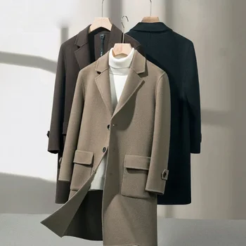 Пальто средней длины для мужского нового модного осенне-зимнего пальто 2023
