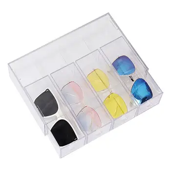 Прозрачный чехол для очков Прозрачный четырехслойный настольный дисплей для очков и солнцезащитных очков Пыленепроницаемый ящик для канцелярских принадлежностей Ящик для хранения