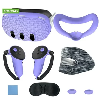 Силиконовый защитный чехол Shell Case для Meta Quest 3 VR Headset Face Cover Eye Pad Handle Grip Button Cap VR Аксессуары