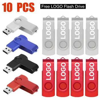 10 шт./лот USB-накопитель Цветной флэш-накопитель 4 ГБ 8 ГБ 16 ГБ 32 ГБ 128 ГБ 64 ГБ CLE USB Flash Memoria Stick2.0 Бесплатно настроить логотип