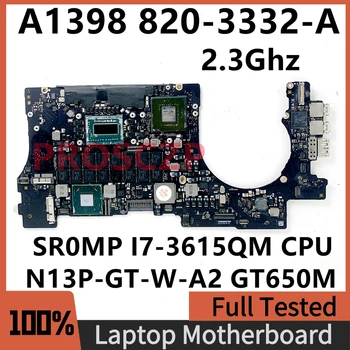 820-3332-A 2,3 ГГц 8 ГБ для APPLE Macbook Pro 15 дюймов A1398 Материнская плата ноутбука N13P-GT-W-A2 GT650M с процессором SR0MP i7-3615QM 100% протестировано