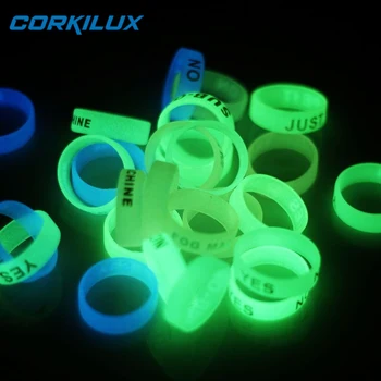 CORKILUX 22 мм Флуоресцентный силиконовый светящийся круг Противоскользящее светящееся кольцо Декоративное кольцо для EDC Фонарики Фонарик Удочка