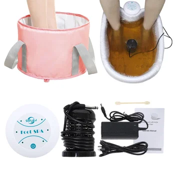 Detox Ionic Cleanse Foot Spa Bath Massager Machines Вибрационные электрические мини-ванны для ног Whirlpool Care Массивы Aqua Health Therapy