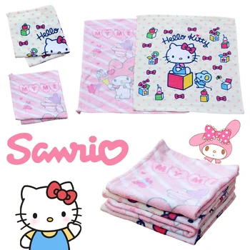 Sanrio Hello Kitty Melody квадратное полотенце для лица увеличивает водопоглощение детские нагрудники милые мультяшные хлопковые мягкие полотенце для лица affinity