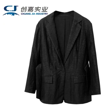 Высококачественный шелковый марлевый женский костюм весна-лето 100% шелковый муар повседневный черный пальто с элегантным темпераментом бесплатная доставка