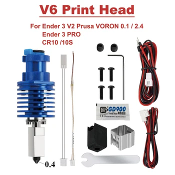Высокоскоростная печатающая головка Upgrade V6 Hotend Kit для Ender 3 / Ender 3 PRO / VORON 2.4 3D-принтер Hotend Kit Экструдер J-головка для VORON
